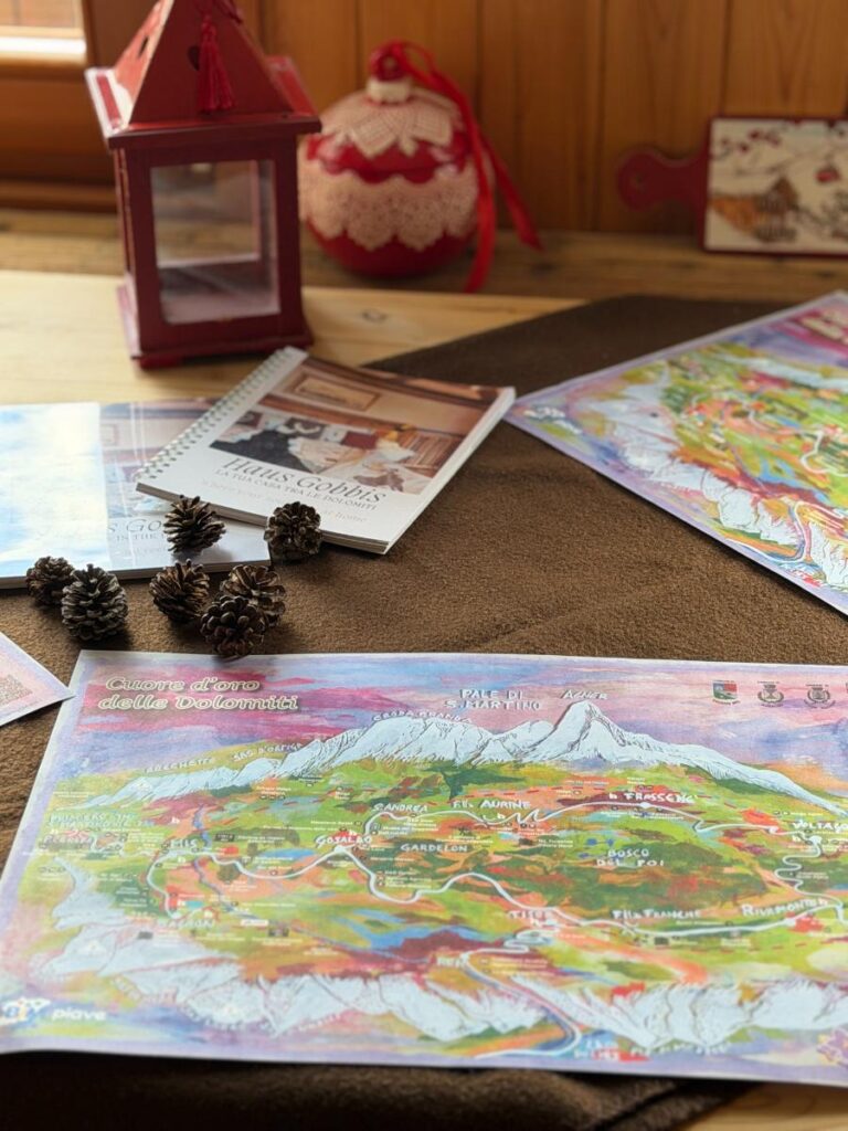 tovaglietta cuore d'oro delle Dolomiti agordine